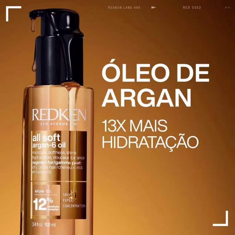 Trio Redken All Soft Argan-6  Salon (3 Produtos)