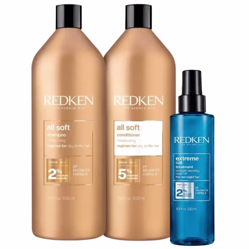 Trio Redken All Soft Extreme Cat (3 Produtos)