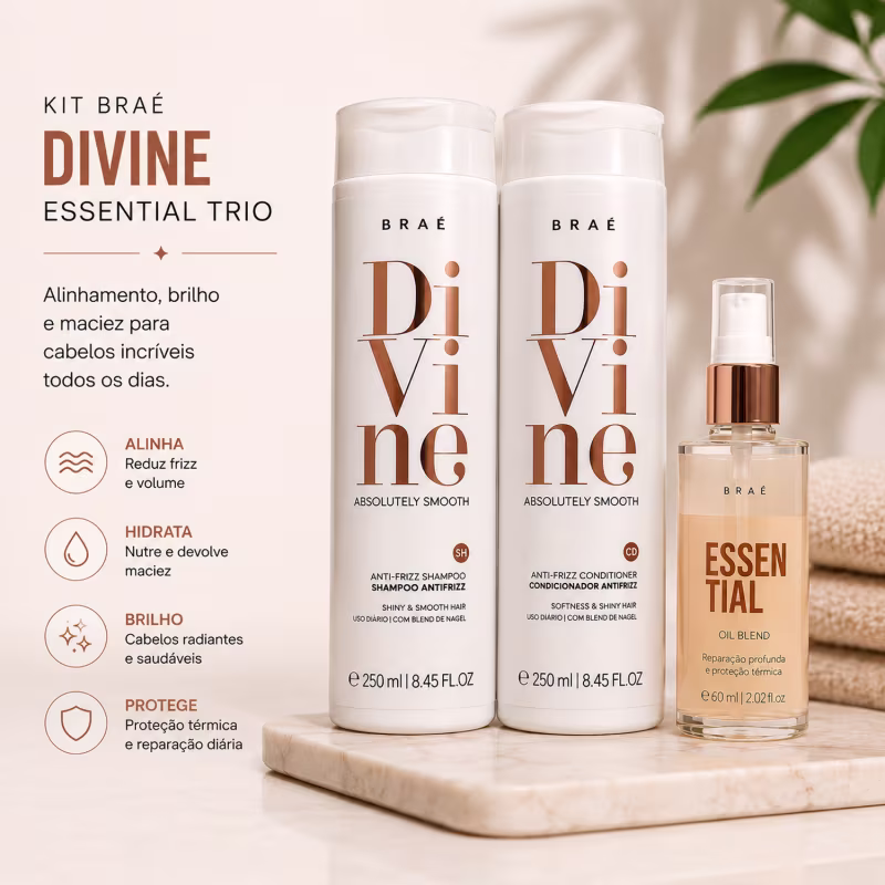 Kit Braé Divine Essential Trio Home Care (3 Produtos)