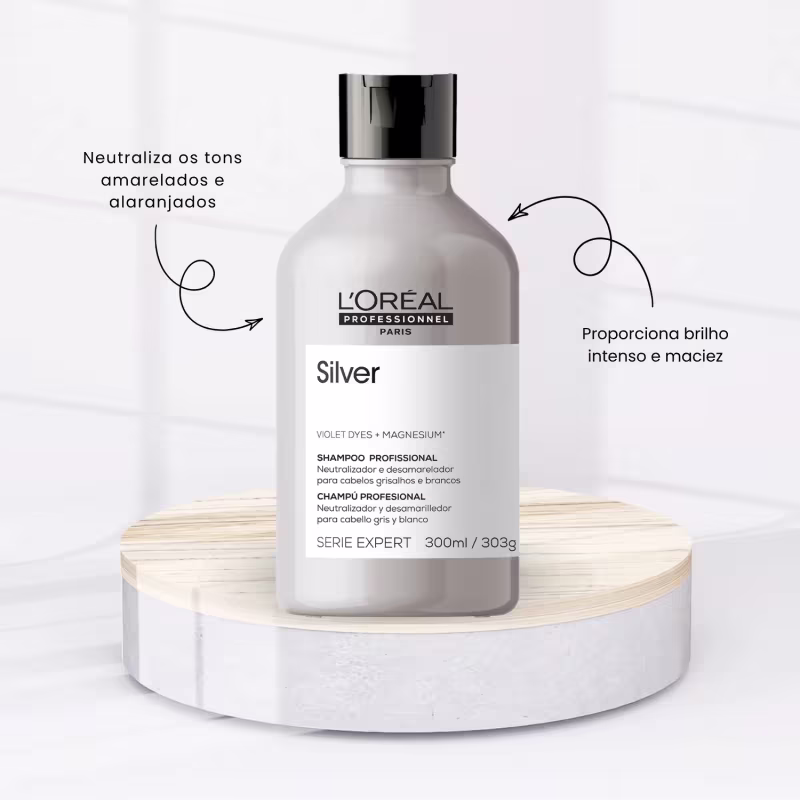 Trio L'Oréal Professionnel para Cabelos Grisalhos ou Coloridos (3 Produtos)
