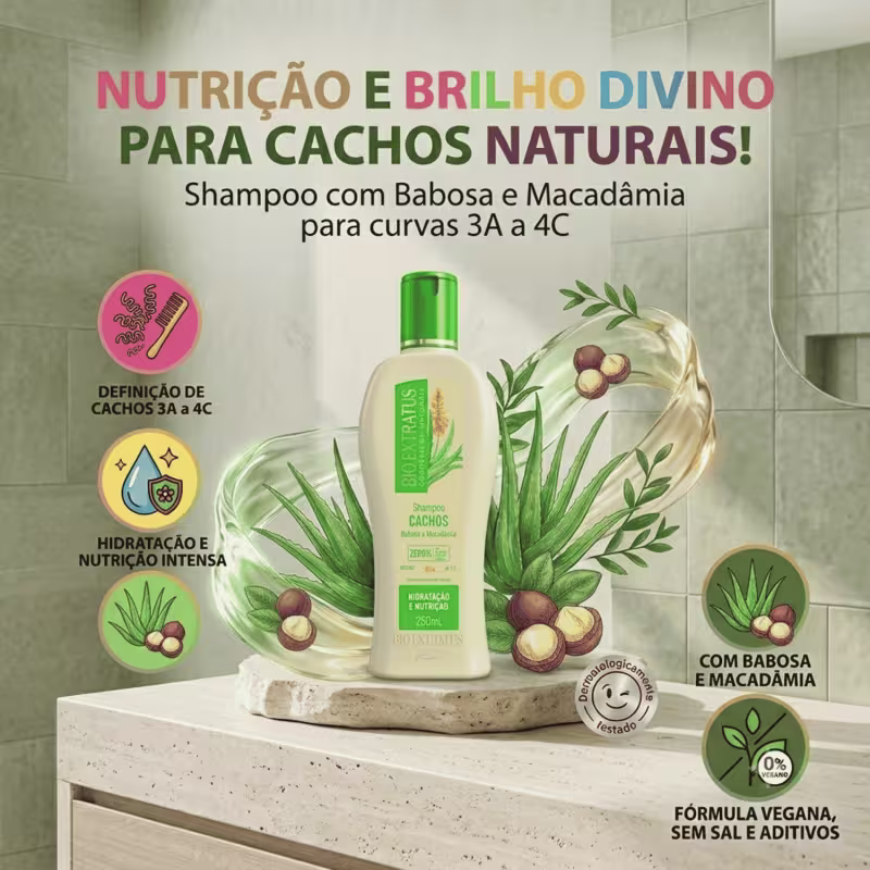 Kit Bio Extratus Be.use Antiencolhimento Cachos 3 Produtos