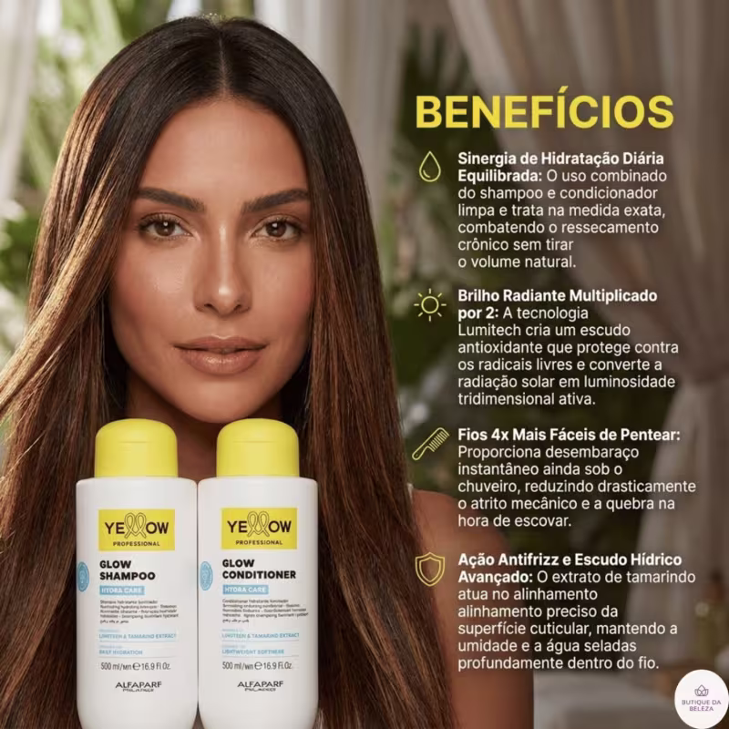 Shampoo e Condicionador Yellow Hydra Care 500ml 