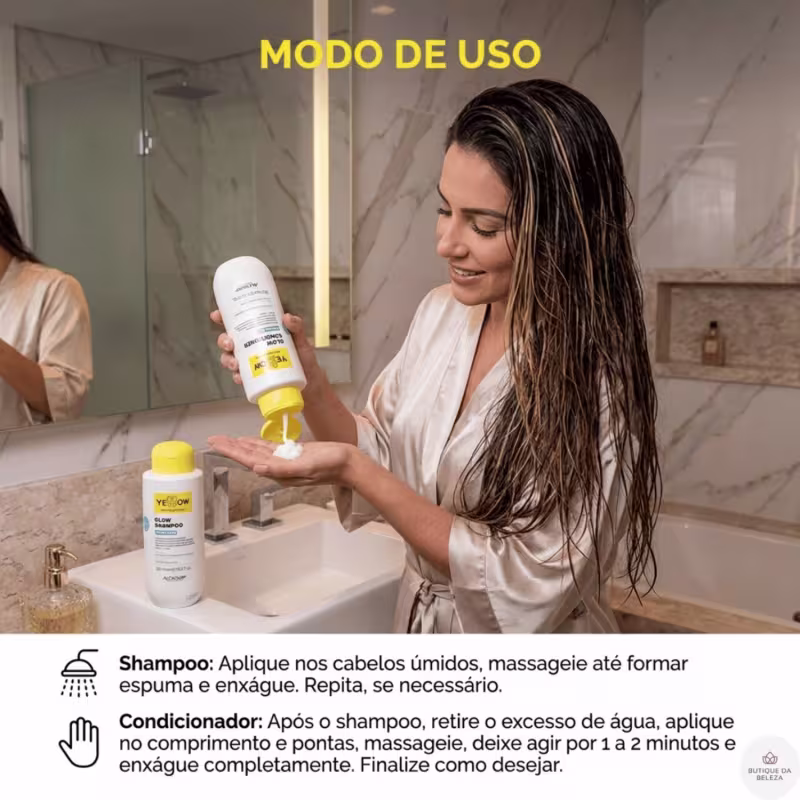Shampoo e Condicionador Yellow Hydra Care 500ml 