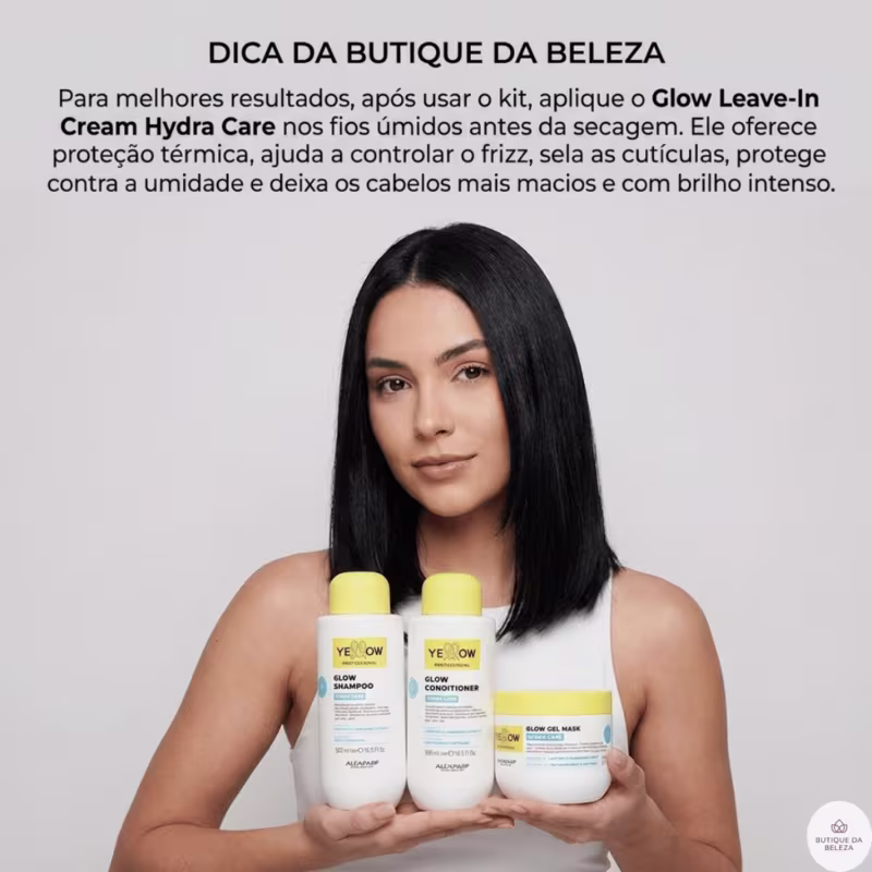 Shampoo Condicionador 500ml e Máscara 300ml Yellow Hydra Care