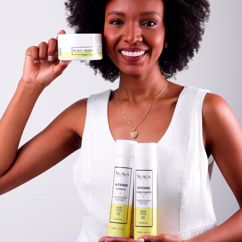 Kit Nuala Reconstrução Intense Shampoo + Condicionador + Máscara + Leave-in (4 Produtos)