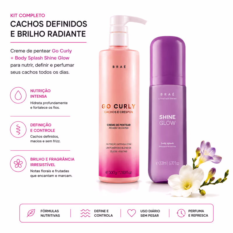 Kit Go Curly  + Body Splash Shine Glow
