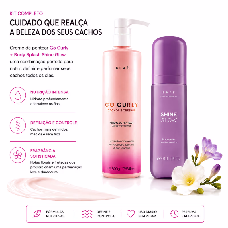 Kit Go Curly  + Body Splash Shine Glow