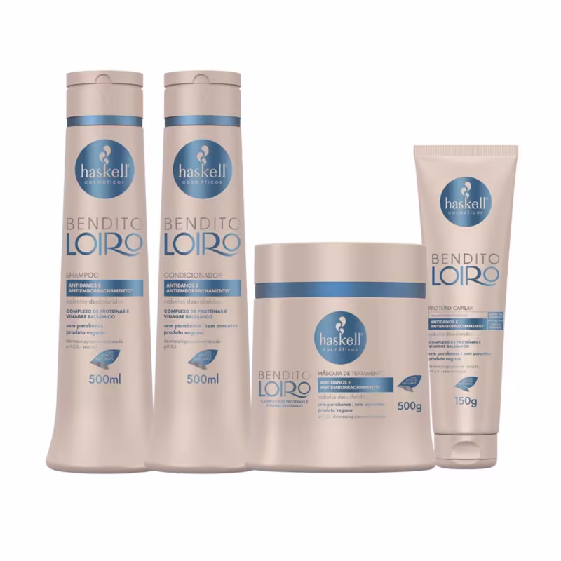 Kit Haskell Bendito Loiro 500ml SH/COND/MASC/PROT