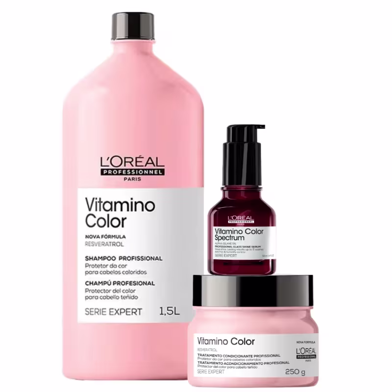 Trio L'Oréal Professionnel Vitamino Color Spectrum Brillance Miroir (3 Produtos)