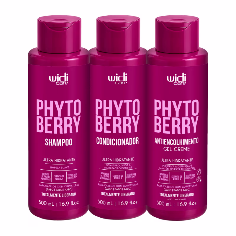 Kit Widi Care PhytoBerry Shampoo + Condicionador + Gel Creme