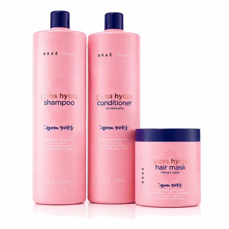 KIT Stages by Bruna Tavares Shampoo 1L + Condicionador 1L + Máscara 500ml
