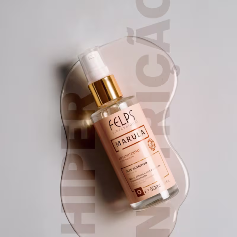 Kit c/4 Marula Hipernutrição Felps - Shampoo 250ml + Condicionador 250ml + Máscara 300g + Óleo 50ml.
