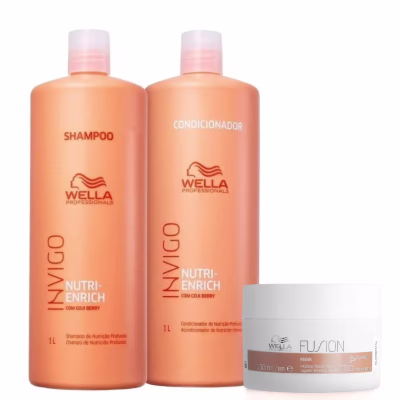 Trio Wella Professionals Invigo Nutri-Enrich Fusion Salon (3 Produtos)