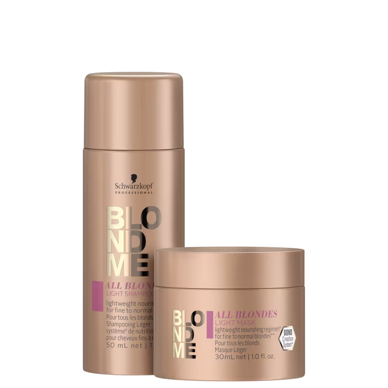 Kit Schwarzkopf Professional BlondMe All Blondes Light Mini (2 Produtos)