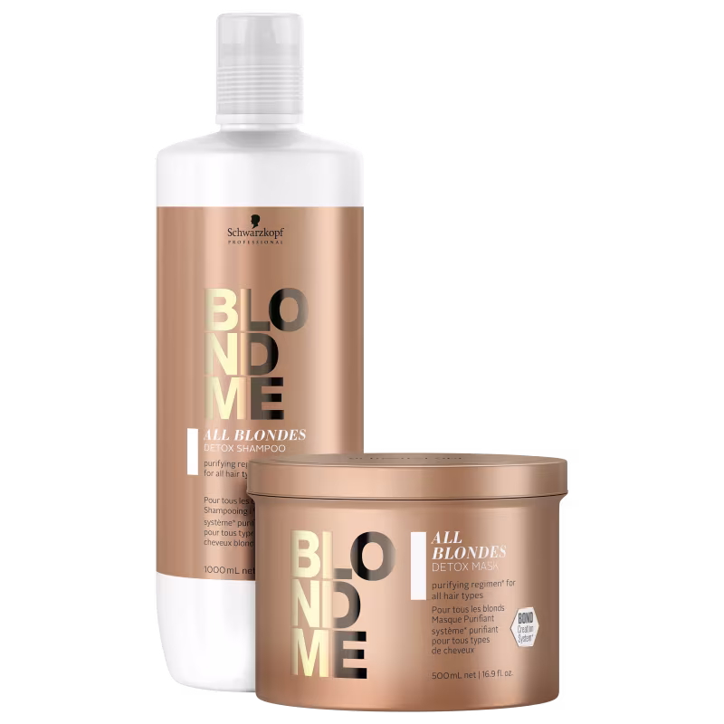 Kit Schwarzkopf Professional BlondMe Purificante para Todos os Loiros Profissional Duo (2 Produtos)