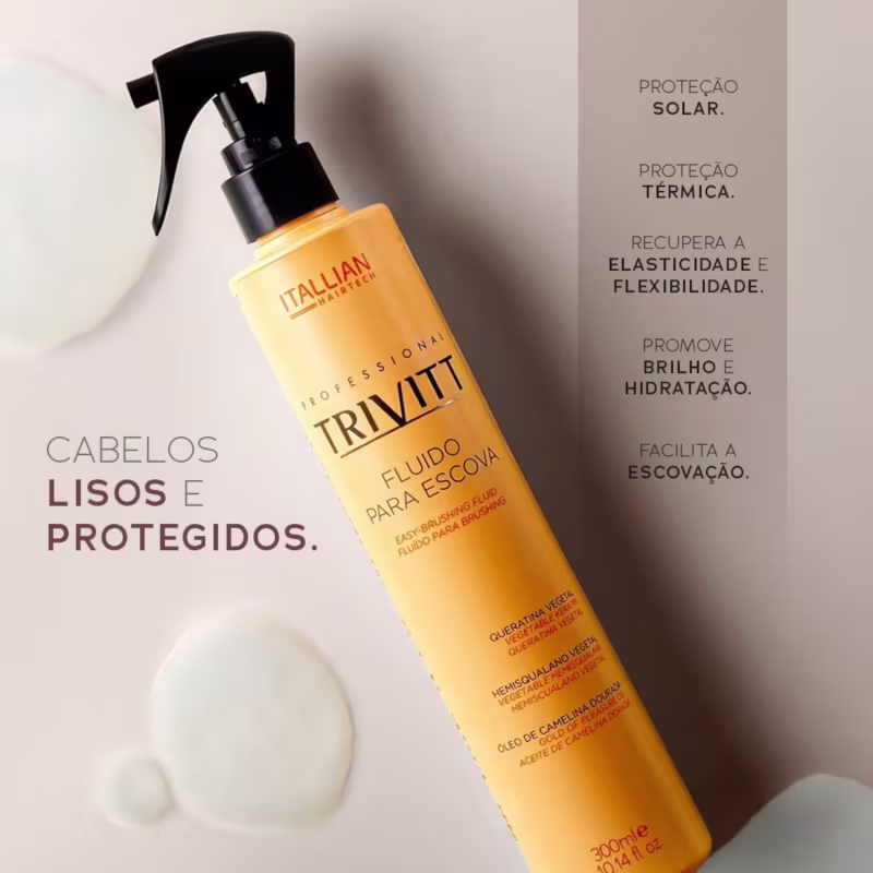Kit Trivitt 4 Fluido para Escova 300ml – Proteção Térmica e Brilho Profissional