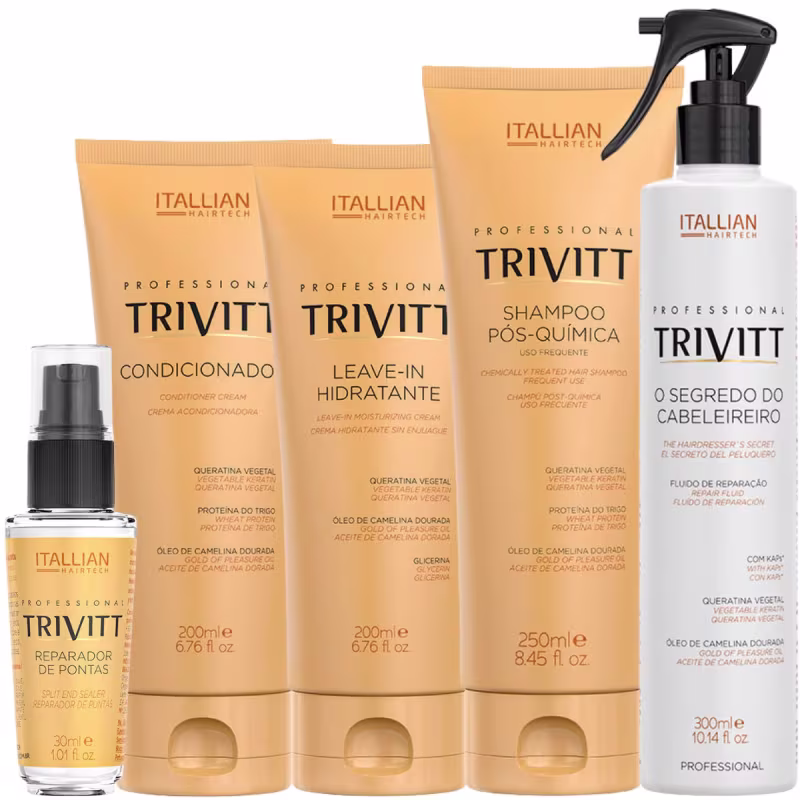 Kit Trivitt Leave-in com O Segredo do cabeleireiro e Reparador de pontas