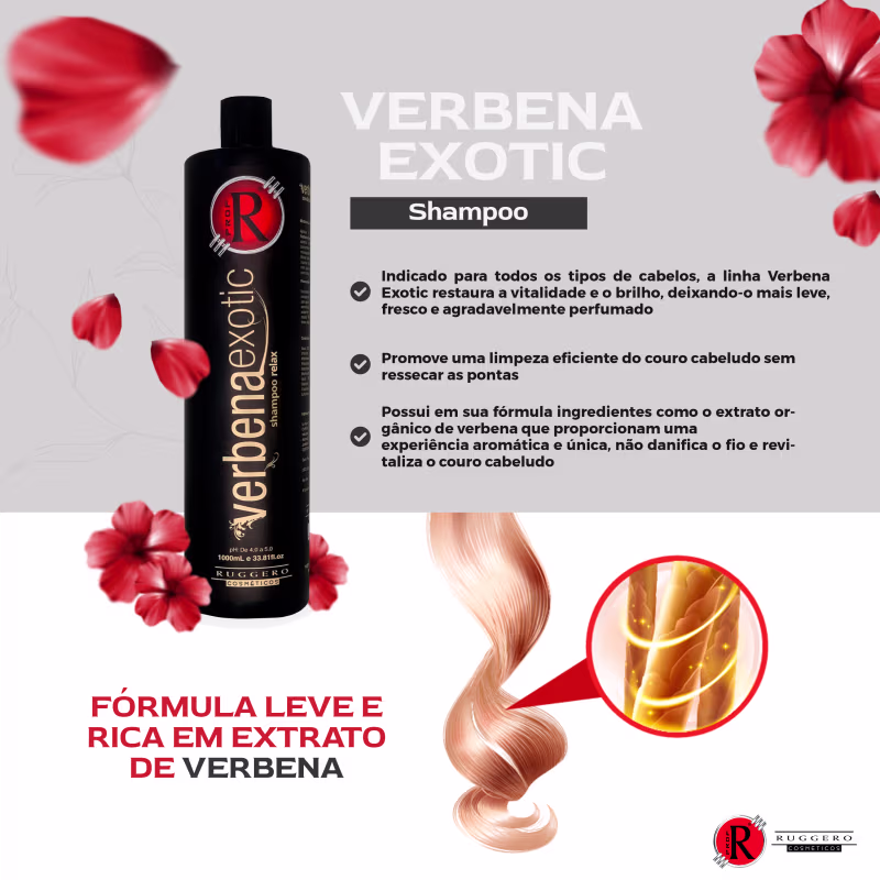 Shampoo Verbena Exotic Relax Ruggero Cosméticos - 1L