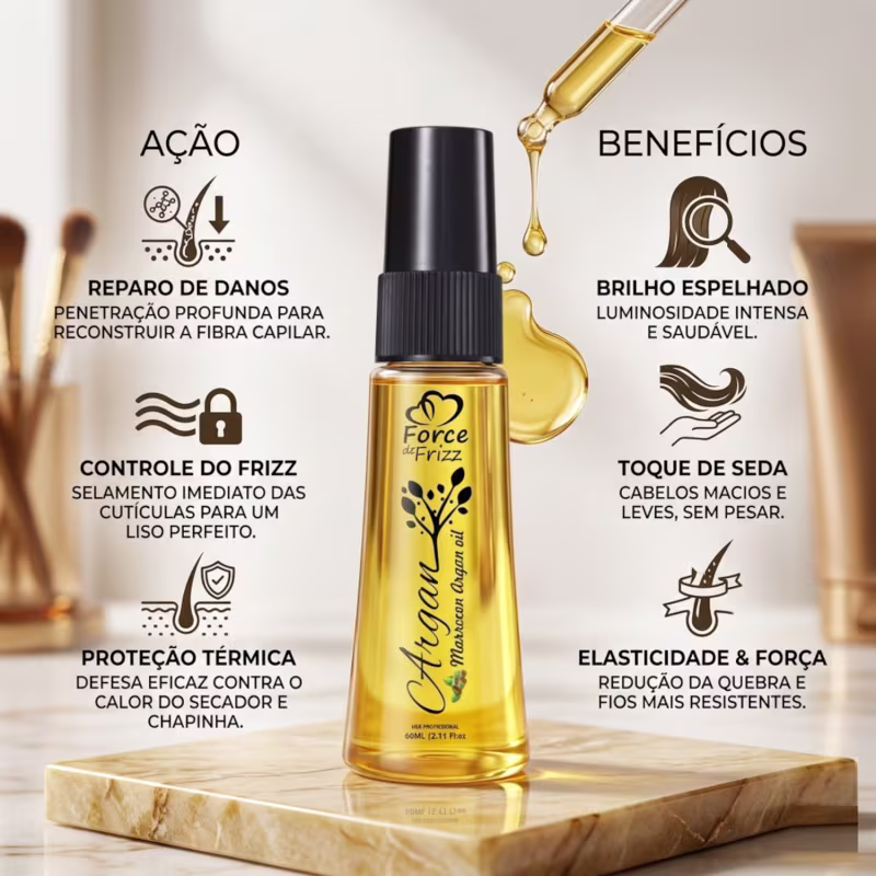 Reparador de Pontas Óleo De Argan - Brilho e Nutrição 50ml