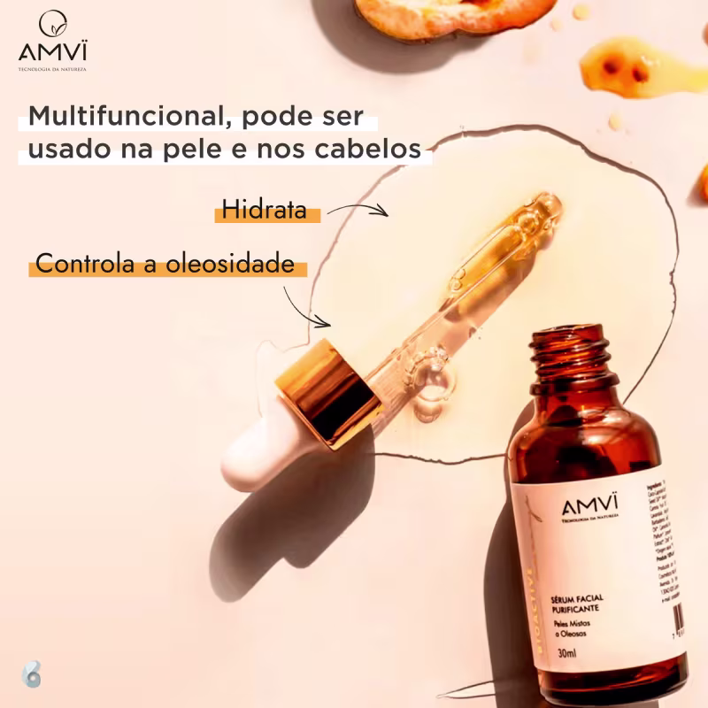 Amvi Cosméticos Naturais Sérum Purificante Bioactive Maracujá – Óleo Facial 30ml