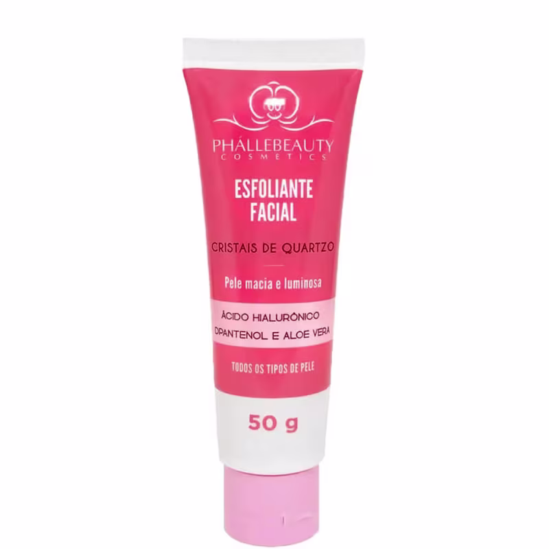 Phállebeauty - Esfoliante Facial Cristais de Quartzo com Ácido Hialurônico 50g