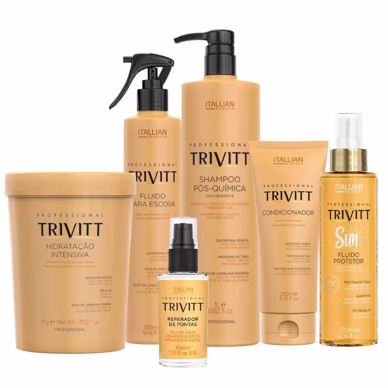 Kit Trivitt Profissional Hidratação Capilar Pós-Química (6 Itens)