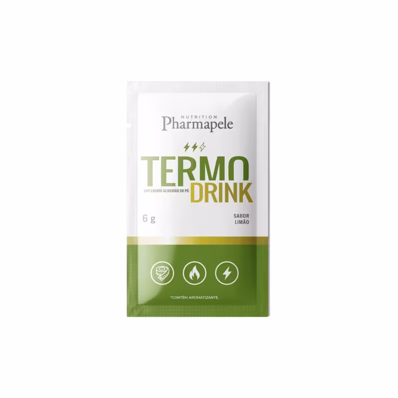 Suplemento Alimentar em Pó Pharmapele Termo Drink Sabor Limão, 30 sachês.
