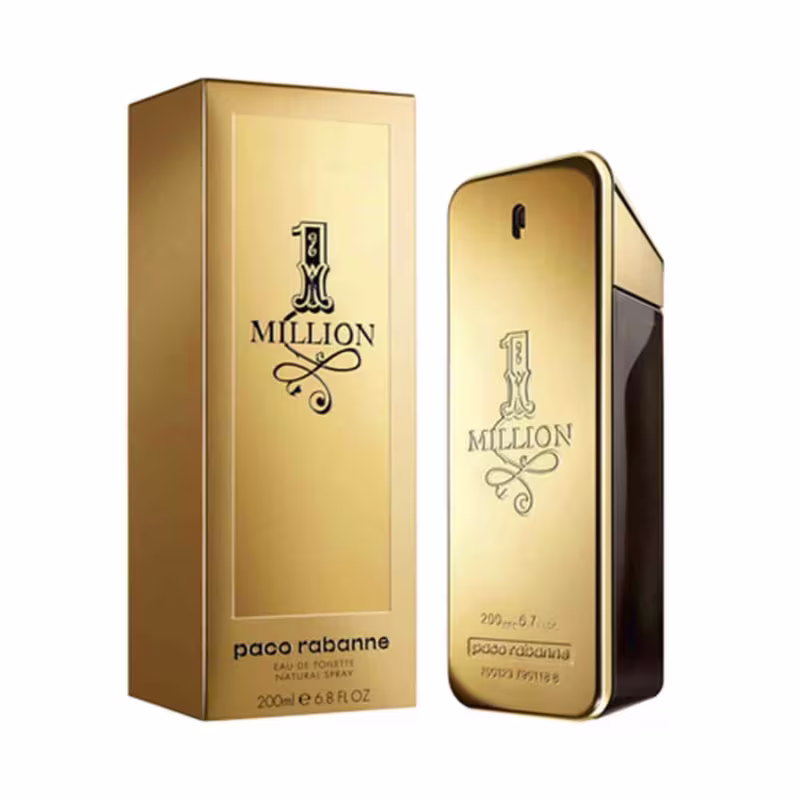 1 Million Paco Rabanne Eau de Toilette - Perfume Masculino 200ml.