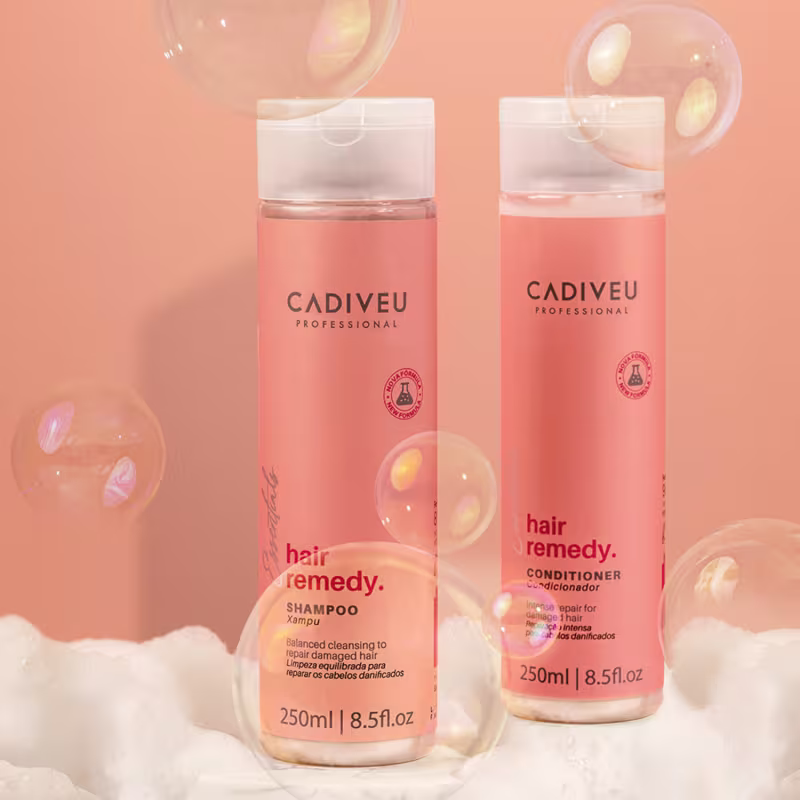 Kit Cadiveu Professional Hair Remedy Shampoo Condicionador e Ampola (3 produtos)
