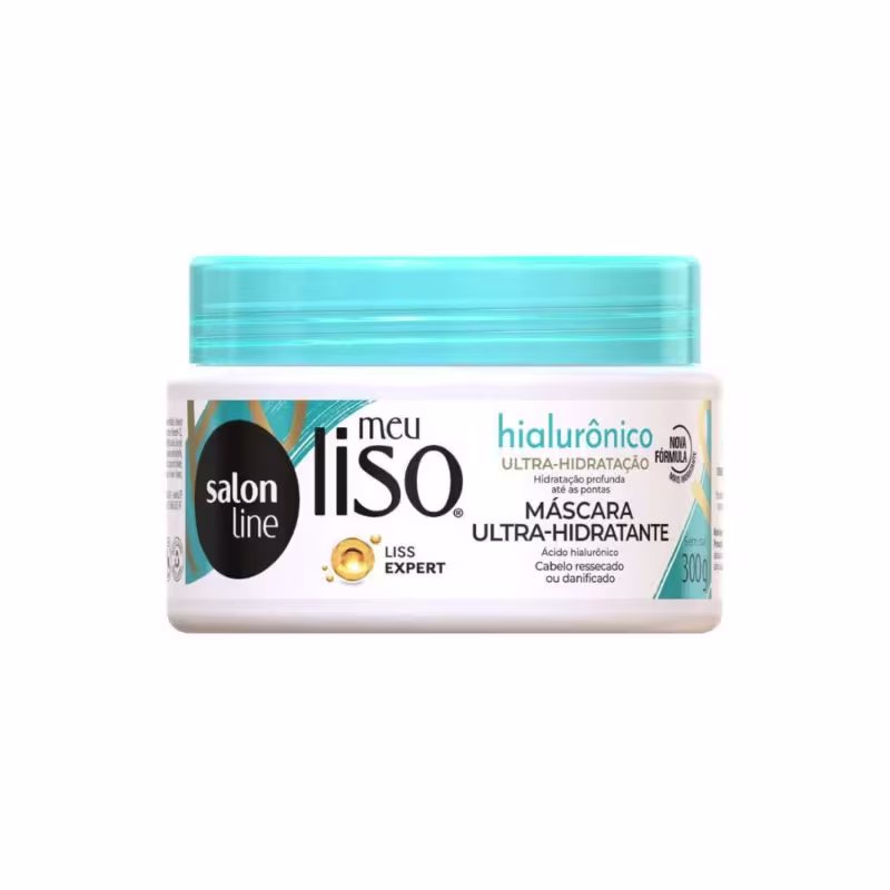 Máscara Capilar Ultra Hidratante Salon Line Meu Liso Hialurônico. Volume de 300g.