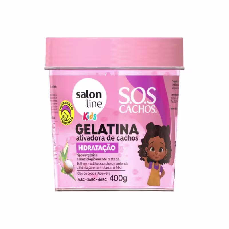 Gelatina Cap Salon Line Sos Hidratacao Kids 400gr