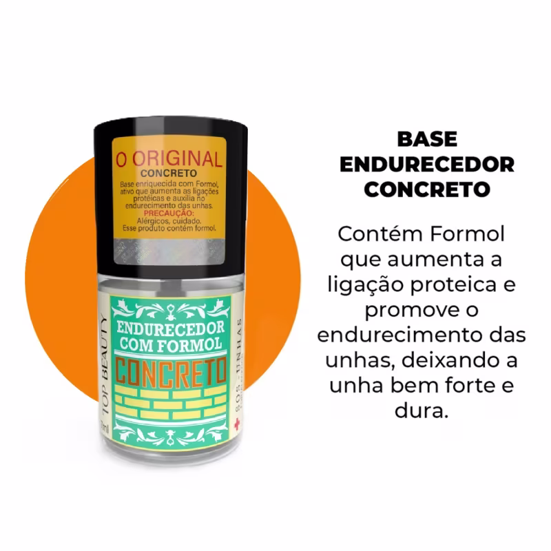 Kit 6 Bases de Tratamento Para Unhas - Complexo Vitamínico SOS Base Concreto Endurecedor e Tônico Milagroso 7ml