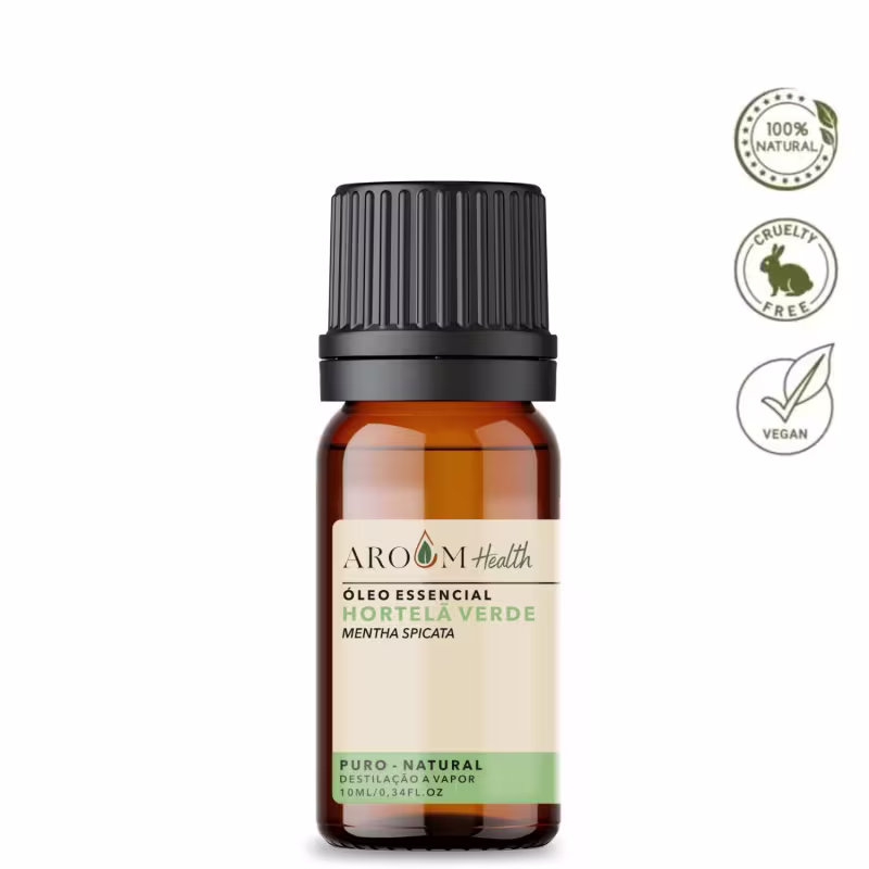 Óleo Essencial Hortelã Verde - Puro 10 ML Aroom Health