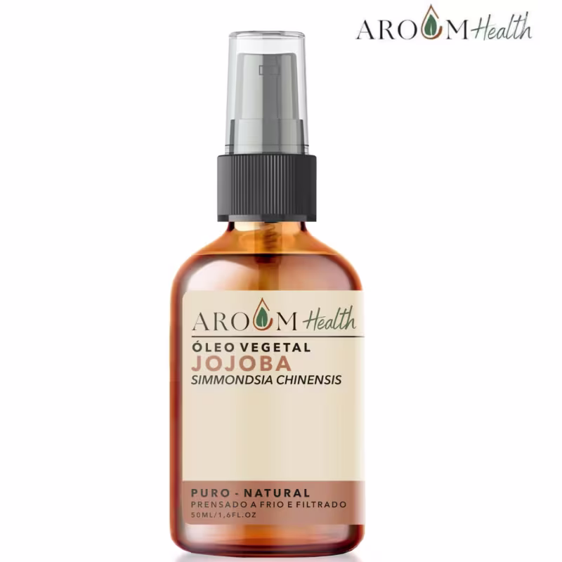 Óleo Vegetal Jojoba puro Cabelo e Pele - 50 ml Aroom Health