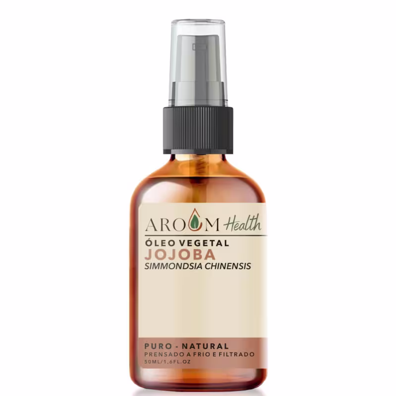 Óleo Vegetal Jojoba puro Cabelo e Pele - 50 ml Aroom Health