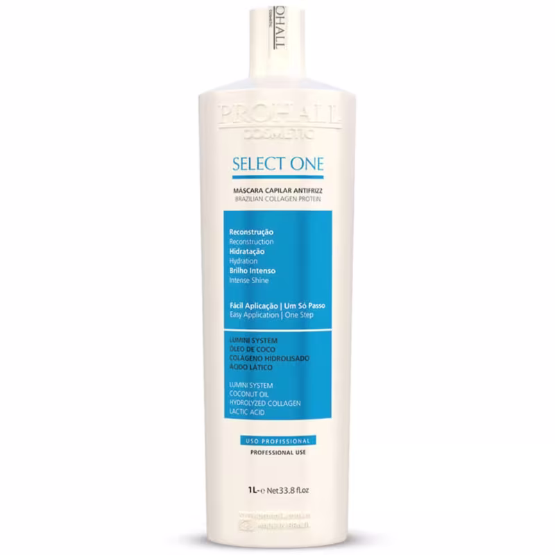 Prohall Progressiva Select One Realinhamento Sinérgico 1L e Kit Home Care Select Care Hidratação Profunda e Brilho Intenso para Todos Tipos de Cabelo