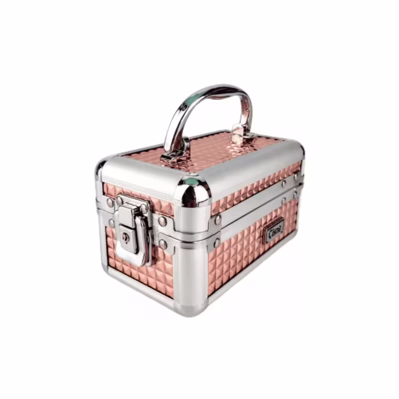 Cisne Mini Maleta Rosê Para Maquiagem, Joias e Acessórios CSN-5110