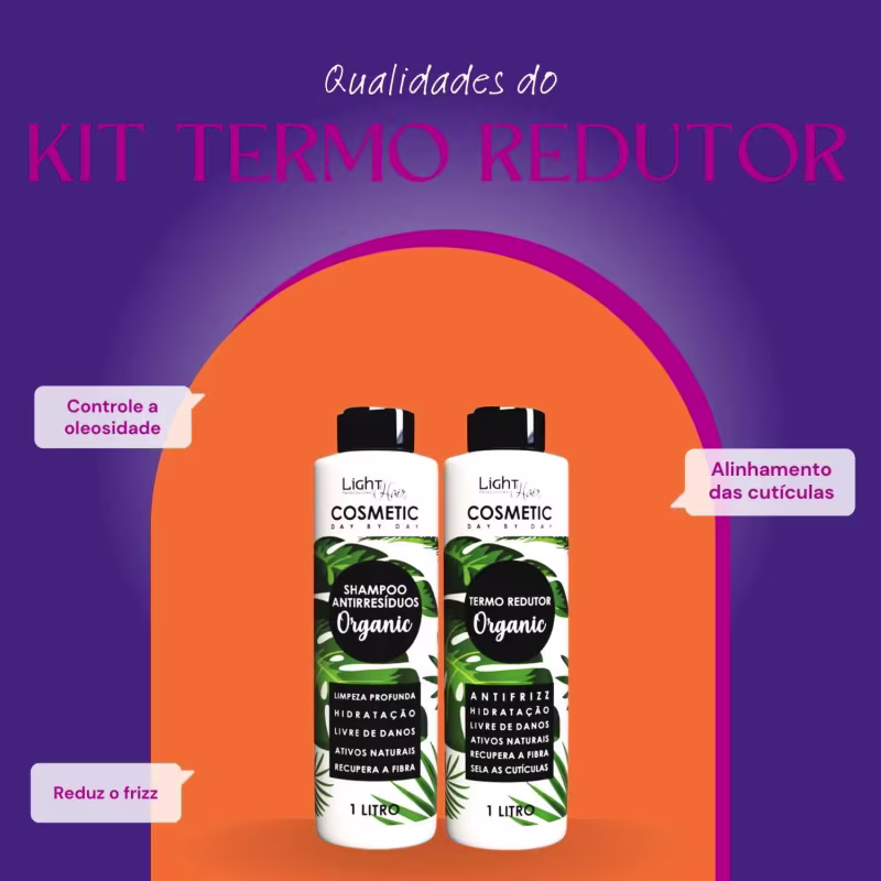 Termo Redutor Selagem Orgânic e Shampoo Anti Resíduo - 1 Litro