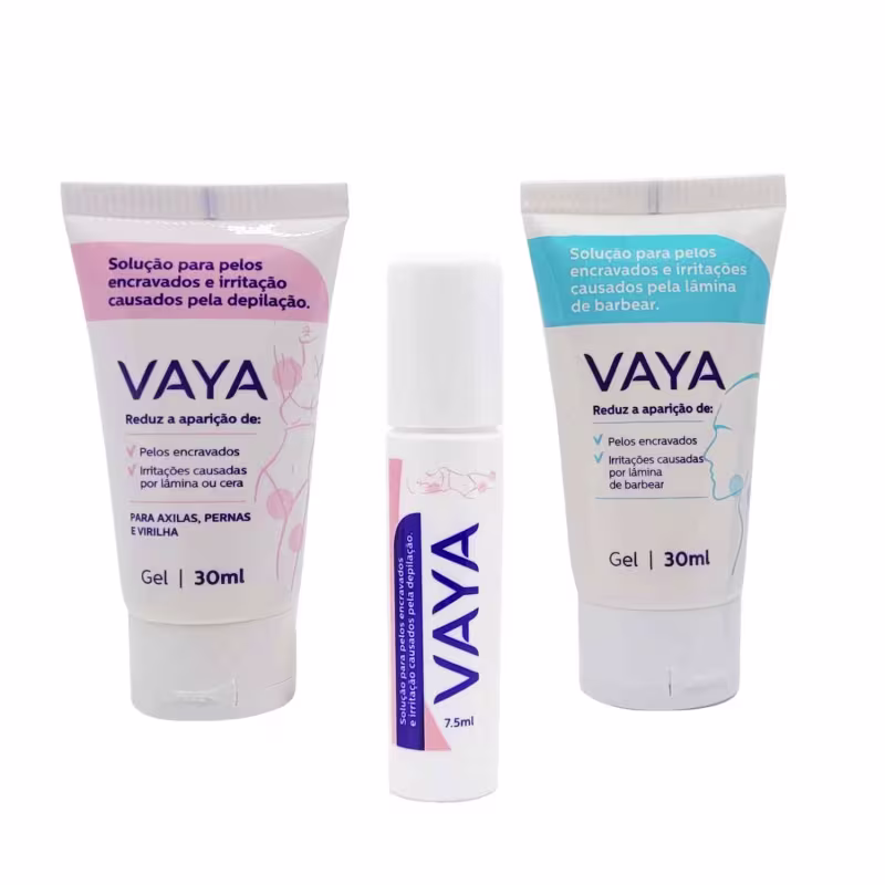 Kit Vaya Tratamento Contra Foliculite Casal Trio (3 Produtos)