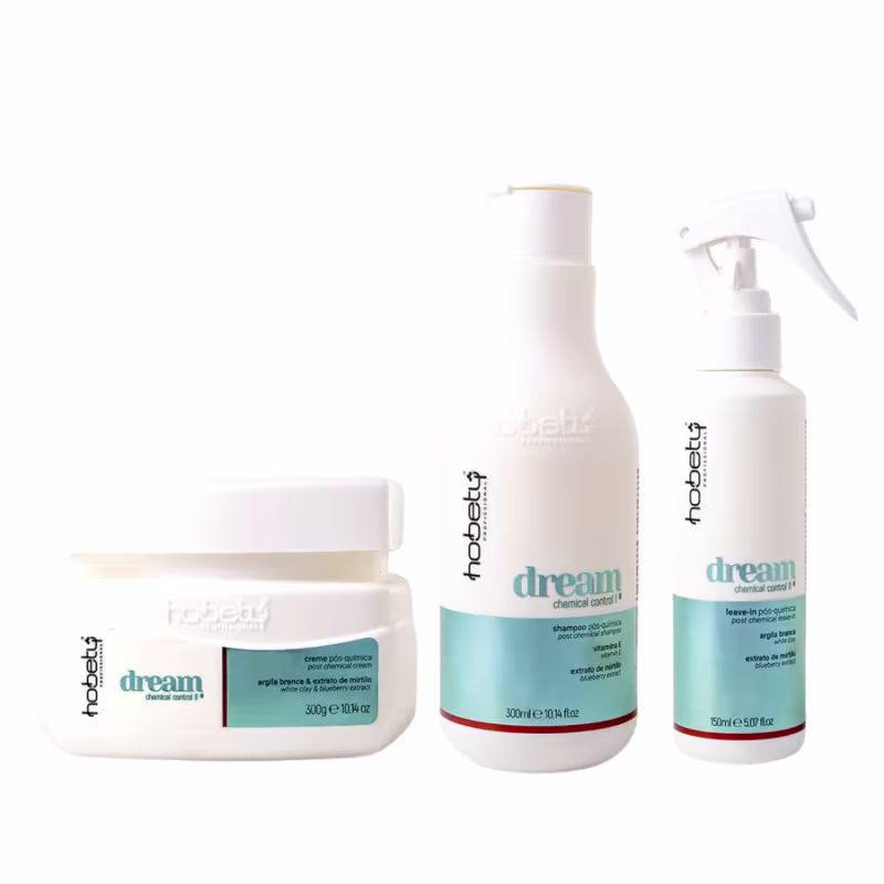 Kit Pós Química Dream Hobety Shampoo 300ml+Máscara 300g+Leave-in 150ml