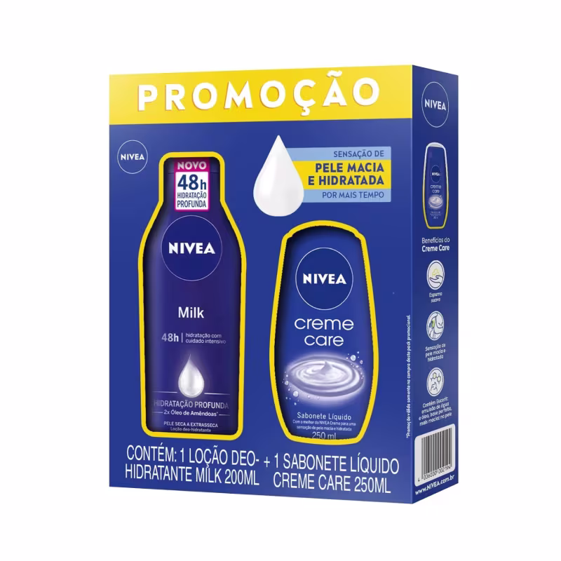 Kit Nívea Loção Hidratante 200ml + Sabonete Liquido 250ml