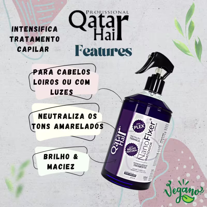 Pistola Pulverizadora K6x Tróia Hair + 4 Nano Fixer Potencializar de Tratamento 