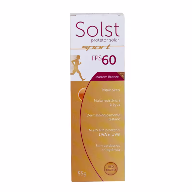 Solst Sport FPS 60 Protetor Solar Toque Seco Marrom Bronze