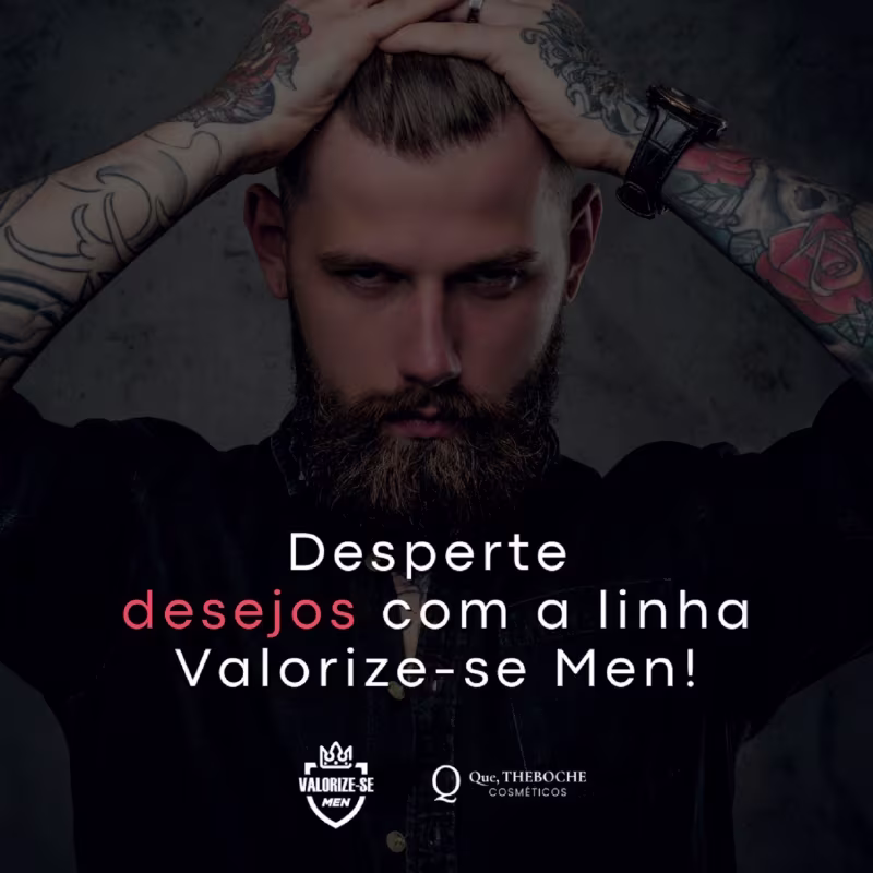 Valorize-se Men 3 em 1 Barba, Cabelo e Corpo - Shampoo Multifuncional 200ml