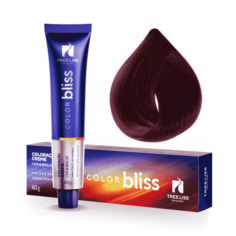 TreeLiss Profissional Color Bliss 6.65 Vermelho Indiano - Tonalizante Capilar 60g