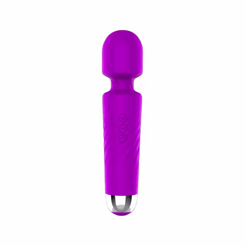 Vibrador Varinha Mágica Recarregável 7 Vibrações com Cabeça Flexível Hero Roxo
