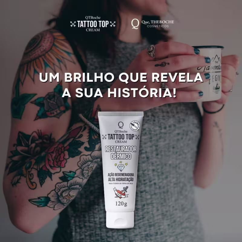 Kit Que, TheBoche Cosméticos Tattoo Top Cream Restaurador Dérmico (3 Unidades)