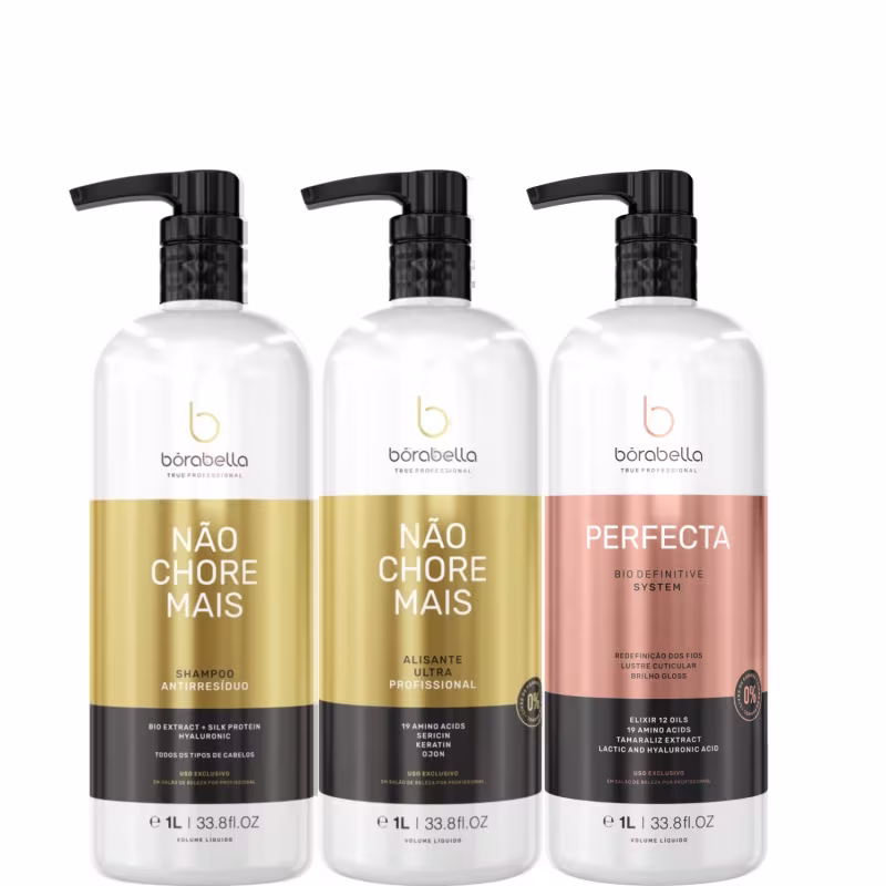 Borabella Kit Não Chore Mais + Perfecta Progressiva 3x1 Litro
