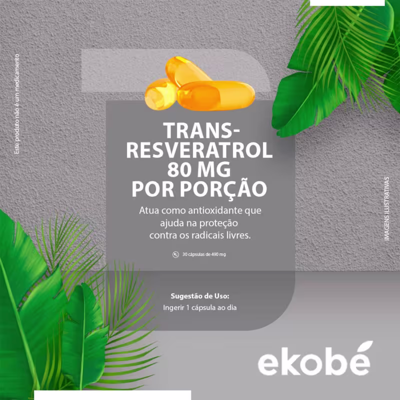 Ekobé Trans-Resveratrol - Suplemento Vitamínico (30 Cápsulas)