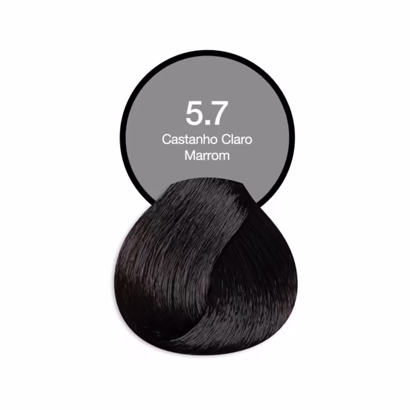 Kit Acquaflora Coloração 5.7 Castanho Claro Marrom + Água Oxigenada 20 Volumes (2 Produtos)